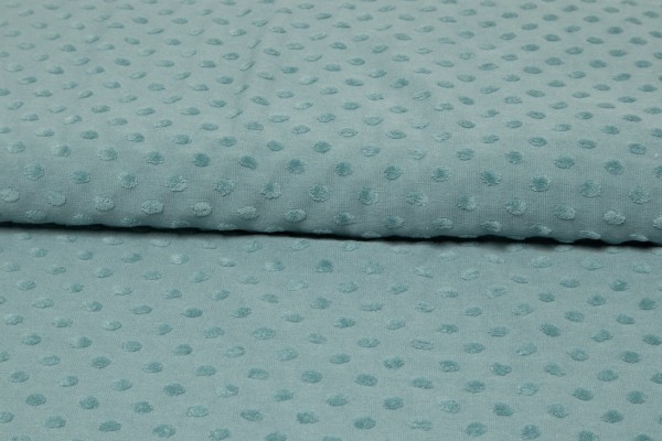 Jersey Baumwollpunkte - Dots - Fleece Dots - Dusty Mint - Grün - Hellgrün