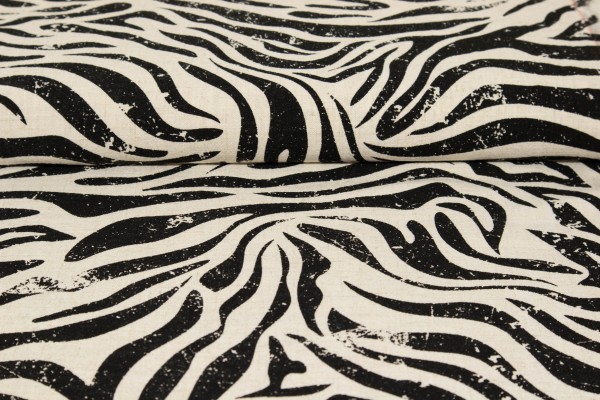 Leinen Viskose Zebra
