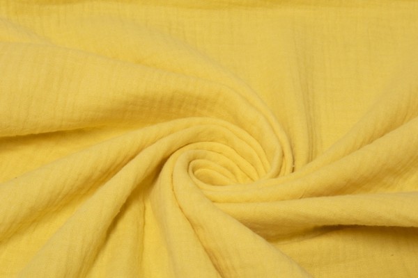 Musselin Muslin Uni Double Gauze - Gelb - Sonnengelb - Yellow